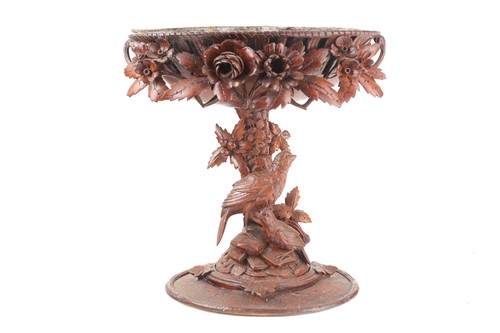 Lot 329 - A 19th century Black Forest carved centrepiece,...