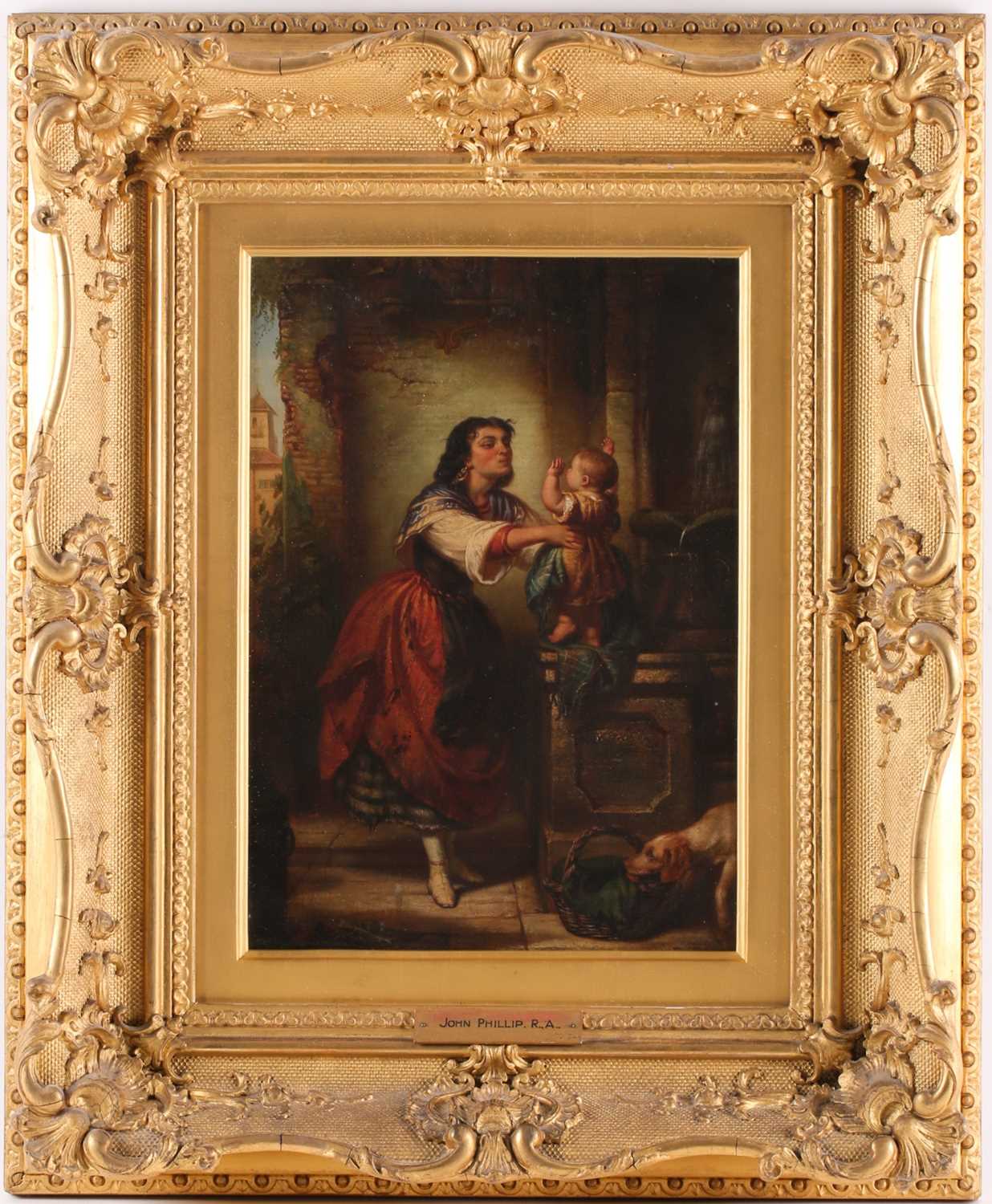 Lot 6 - John Phillip RA (1817-1867), a mother and...