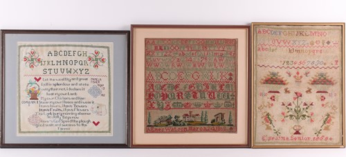 Lot 259 - Two Victorian alpha numerical and pictorial...