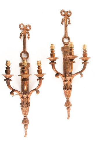 Lot 301 - A pair of French Empire style gilt bronze...