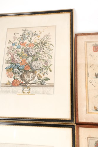 Lot 96 - After Pieter Casteels, a pair of hand-coloured...