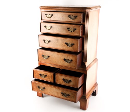 Lot 471 - A George II style miniature walnut chest on...