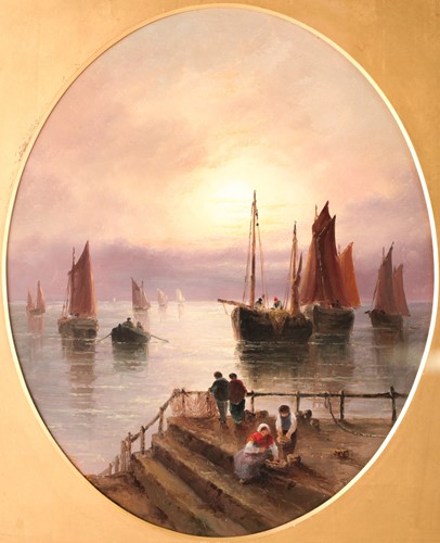 Lot 45 - Sarah Louise Kilpack (1840 - 1909), a harbour...