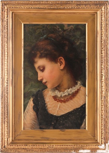 Lot 3 - Angelo Ramognoli, (1850-1896), Portrait of a...