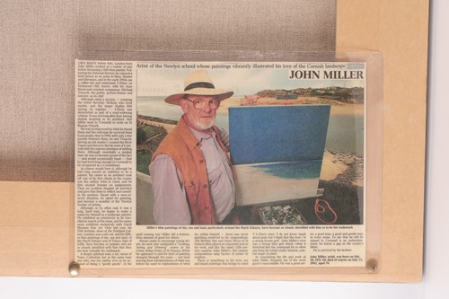 Lot 58 - John Miller (1931-2002), Quiet Beach, oil on...