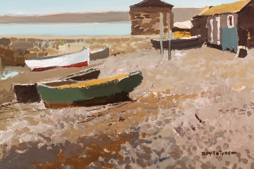 Lot 10 - Donald McIntyre, RCA, (1925-2009), Jetty Boats,...