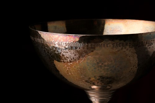 Lot 431 - A Georg Jensen silver ecclesiastical chalice....