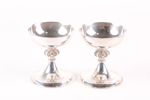Lot 364 - A pair of silver "Lincoln Cathederal 1072-1972"...