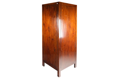 Lot 270 - A Chinese elm standing corner food cupboard...