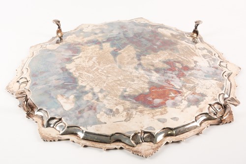 Lot 379 - A large George V silver salver, Sheffield 1934...