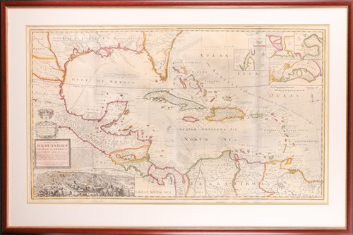 Lot 100 - West Indies. Moll (Herman), 'A Map of the West-...