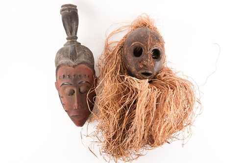Lot 194 - A Dan mask, Ivory Coast, the forehead with...