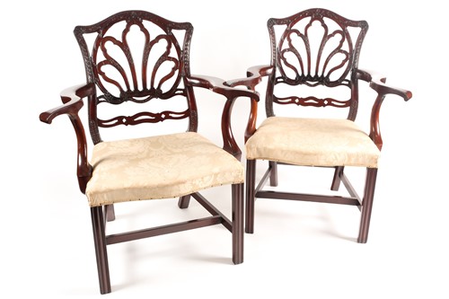 Lot 274 - A pair of probably American "Chippendale Style"...