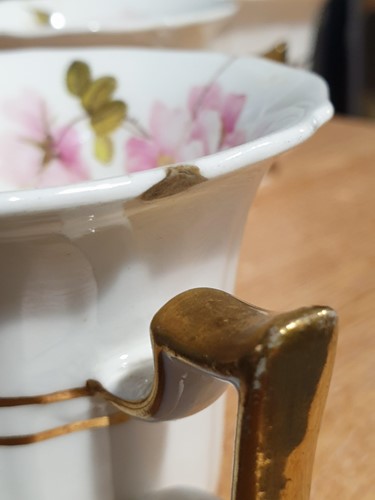 Lot 522 - A Rockingham porcelain part tea set, each...