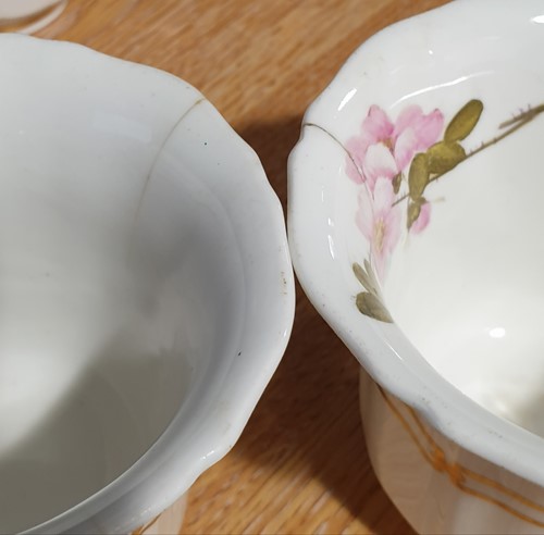 Lot 522 - A Rockingham porcelain part tea set, each...