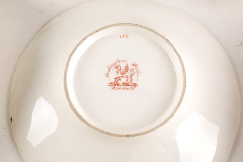 Lot 522 - A Rockingham porcelain part tea set, each...