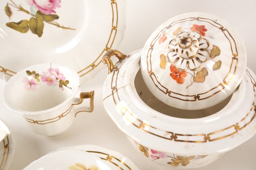 Lot 522 - A Rockingham porcelain part tea set, each...