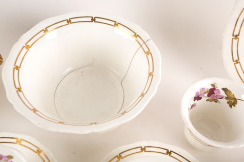 Lot 522 - A Rockingham porcelain part tea set, each...