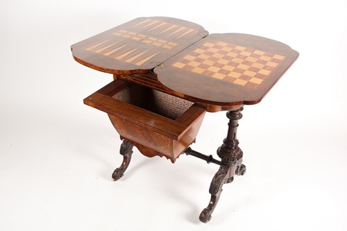 Lot 289 - A Victorian marquetry and parquetry inlaid and...