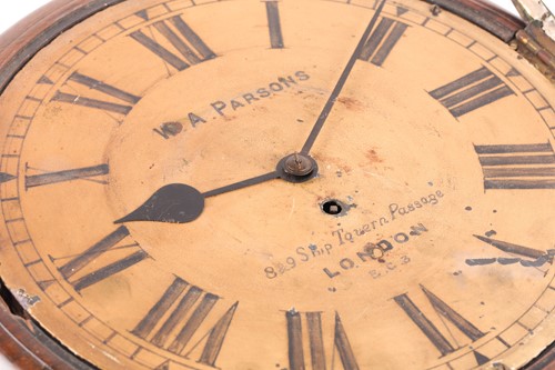 Lot 400 - A mahogany-cased circular wall clock, circa...