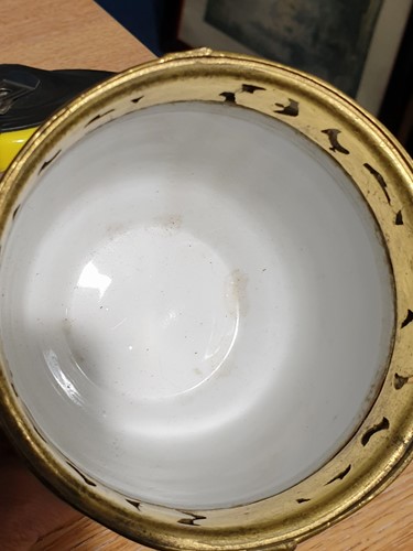 Lot 531 - A 19th century ormolu-mounted Sevres bleu...