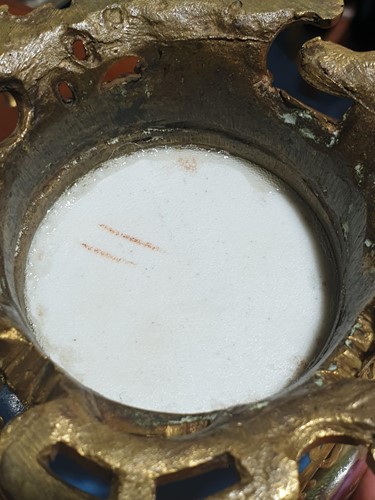 Lot 531 - A 19th century ormolu-mounted Sevres bleu...