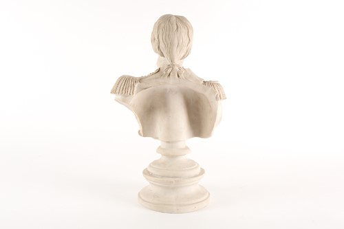 Lot 485 - A white bonded marble bust of Lord Horatio...