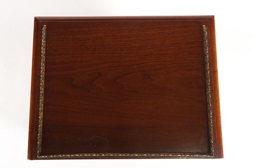 Lot 304 - An Edwardian walnut four-drawer pedestal chest...