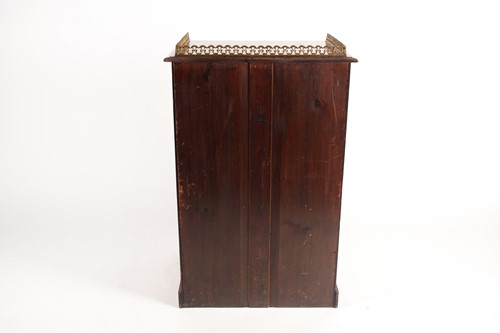 Lot 304 - An Edwardian walnut four-drawer pedestal chest...