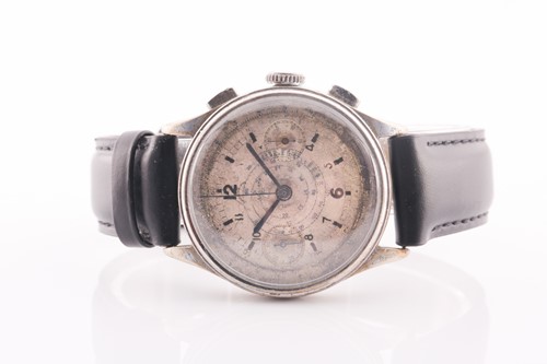 Lot 409 - Un-named Swiss, a gentleman’s stainless steel...