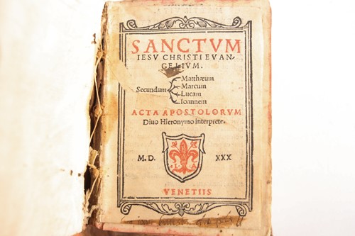 Lot 428 - A 16th Century bible: Sanctum Jesu Christi...