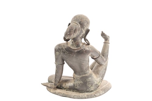 Lot 133 - A patinated bronze figure of Parvati (?)...