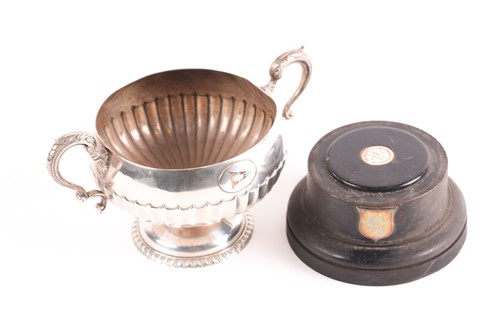 Lot 385 - A small silver trophy cup; London 1912 by The...