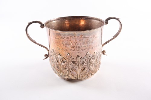 Lot 424 - A Victorian two handled trophy cup of Irish...