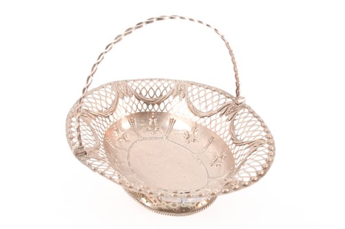 Lot 446 - A George III basket; London 1772 maker's mark...