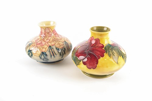 Lot 535 - A William Moorcroft Hibiscus pattern vase, of...