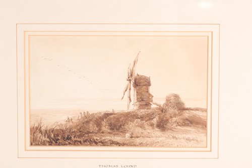 Lot 55 - Thomas Lound (1802-1861), study of a coastal...