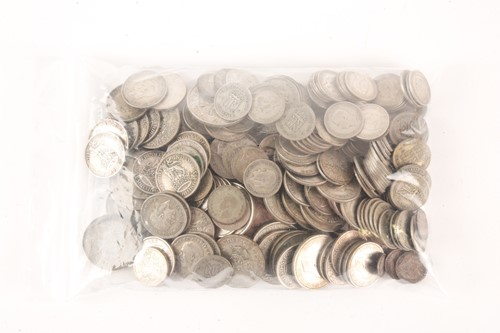 Lot 445 - A quantity of British silver content coins,...