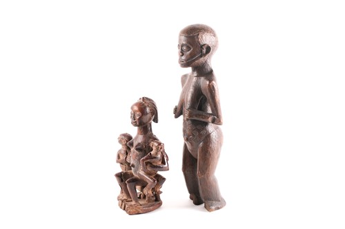 Lot 201 - A Baule maternity figure, Ivory Coast, the...