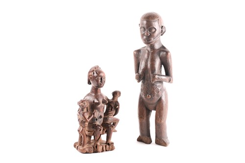 Lot 201 - A Baule maternity figure, Ivory Coast, the...