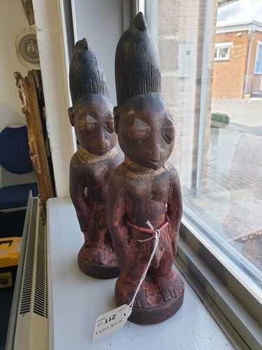 Lot 307 - A pair of Yoruba twin male Ibeji figures,...