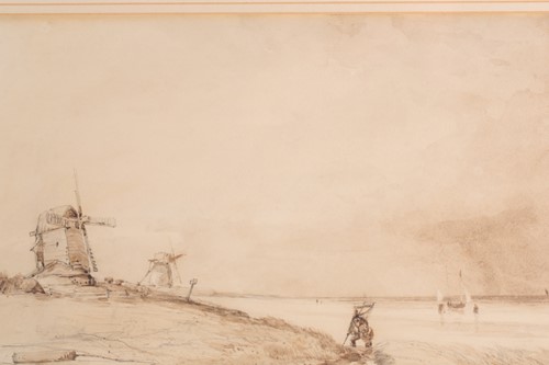 Lot 62 - Thomas Lound (1802-1861), coastal windmills, a...
