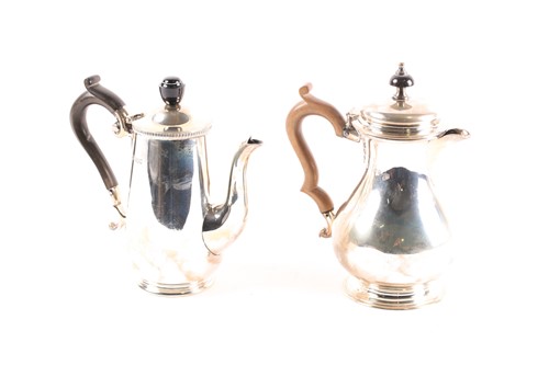 Lot 441 - A George V silver baluster coffee pot, London...