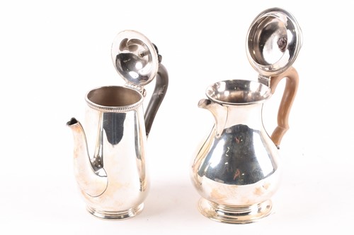 Lot 441 - A George V silver baluster coffee pot, London...
