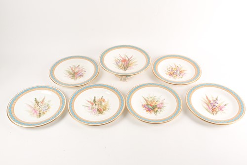 Lot 435 - A 19th century Worcester porcelain part fruit...