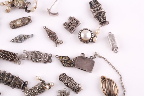Lot 25 - A mixed group of various silver and marcasite...