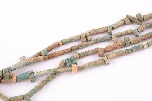 Lot 84 - An Egyptian style mummy bead necklace,...