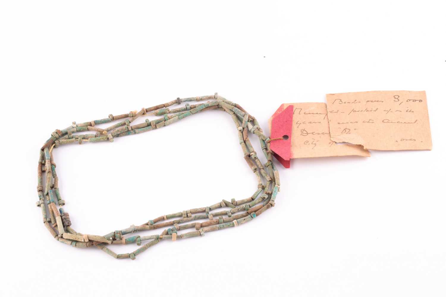 Lot 84 - An Egyptian style mummy bead necklace,...