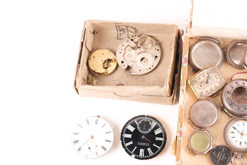 Lot 524 - A quantity of watch and clock parts including...