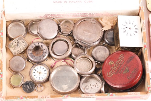 Lot 524 - A quantity of watch and clock parts including...